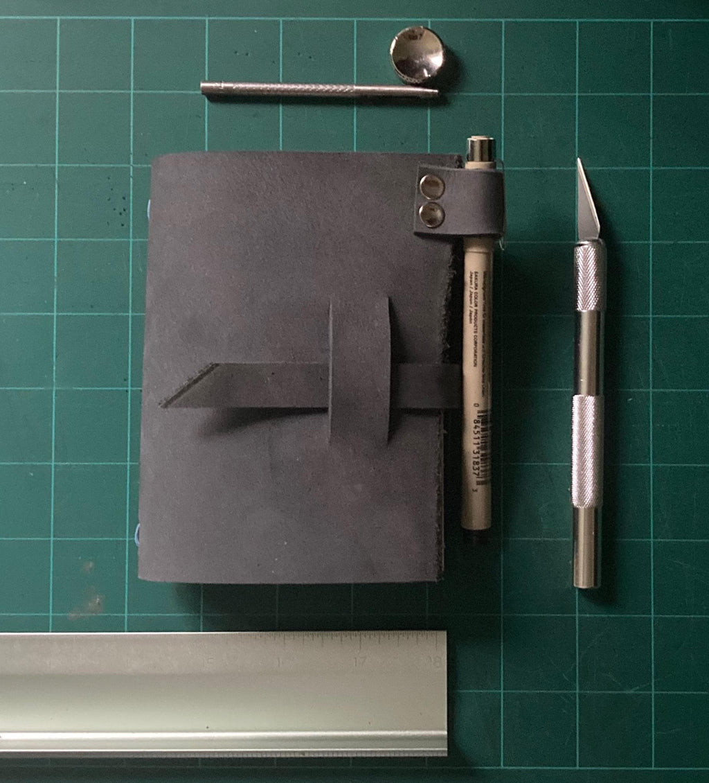 Suede Blue Leather Journal