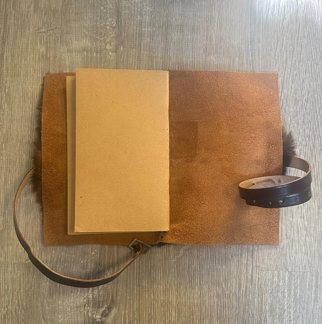 Handmade Fur Leather Journal