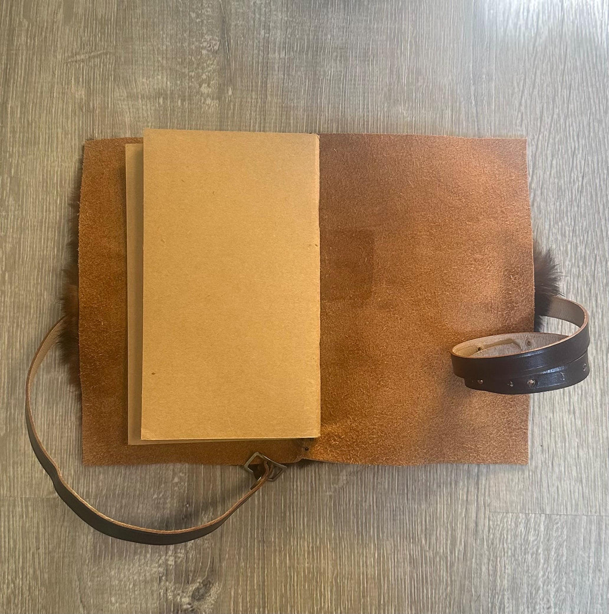 Handmade Fur Leather Journal