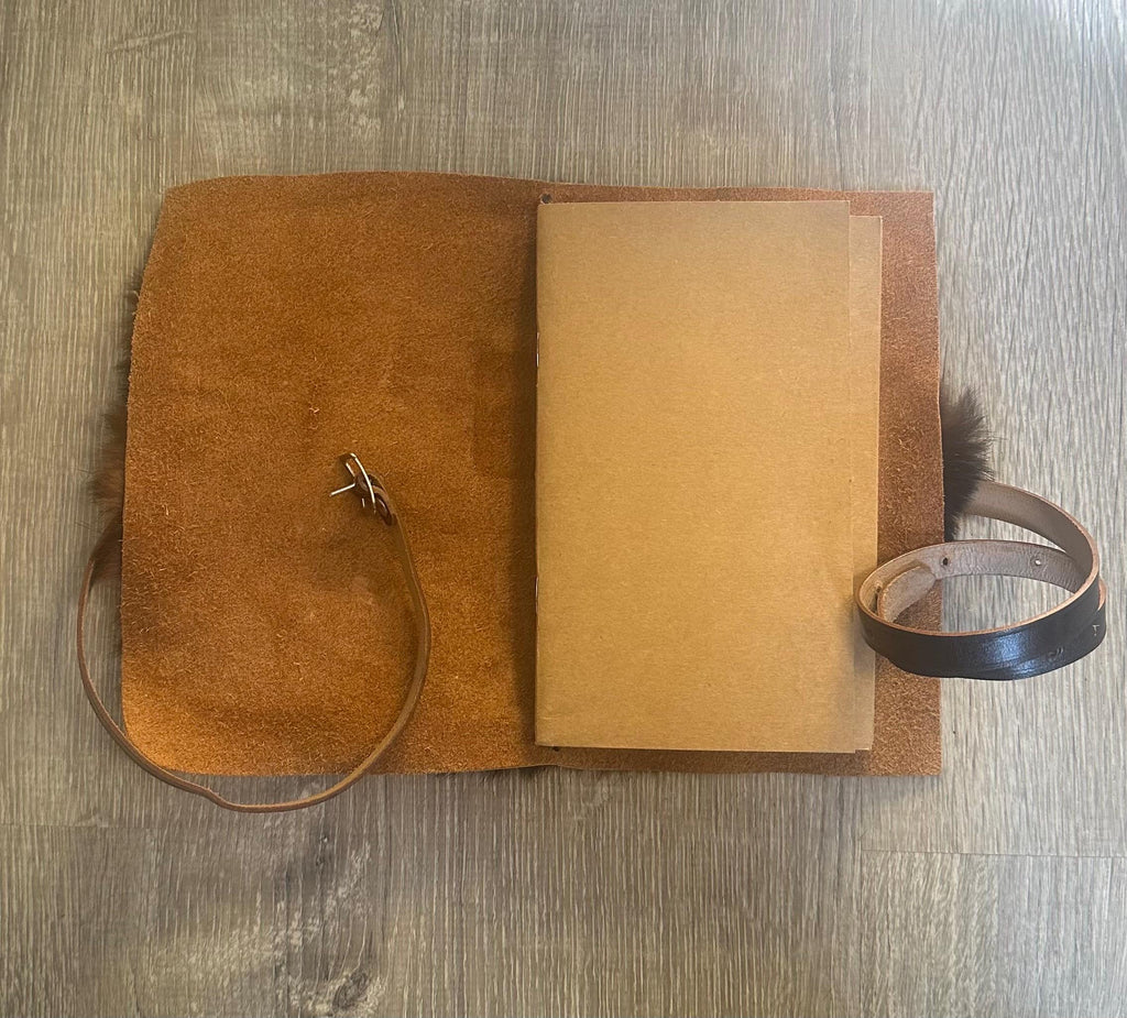 Handmade Fur Leather Journal