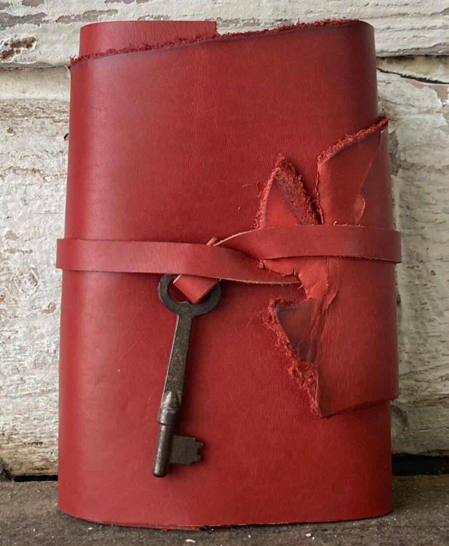Red Leather Grimoire Journal