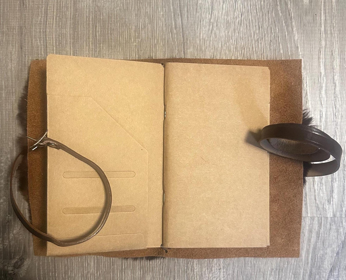 Handmade Fur Leather Journal