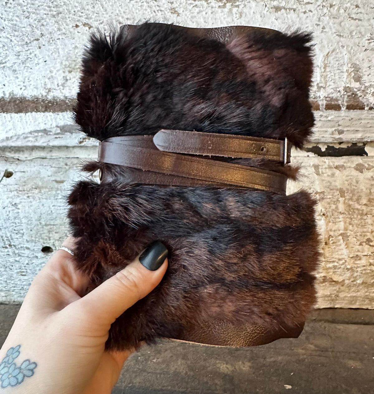 Handmade Fur Leather Journal