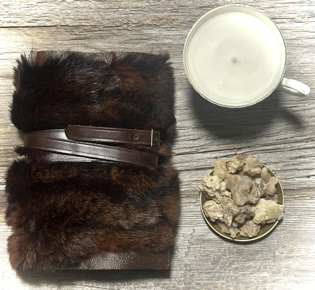 Handmade Fur Leather Journal