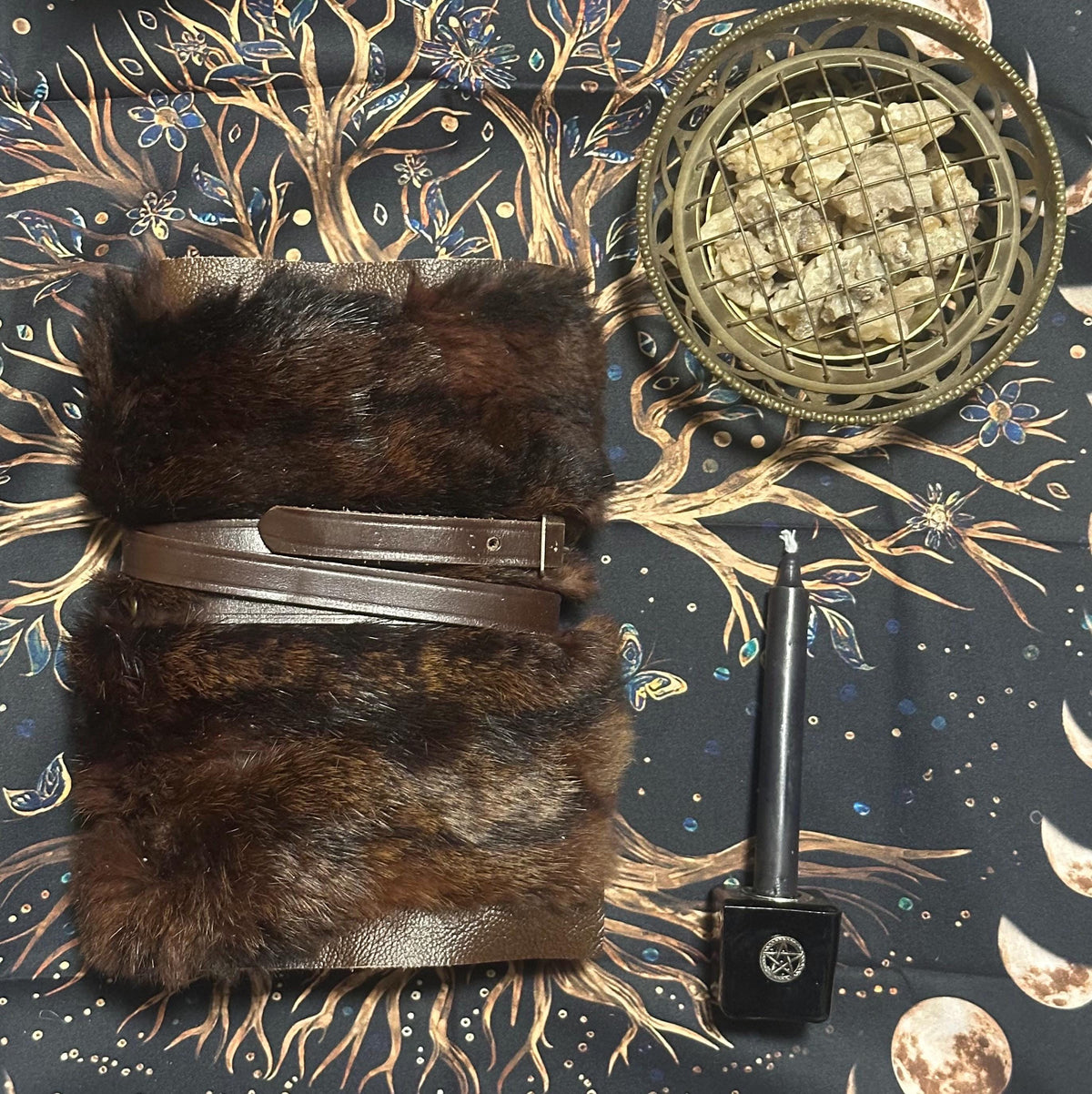 Handmade Fur Leather Journal