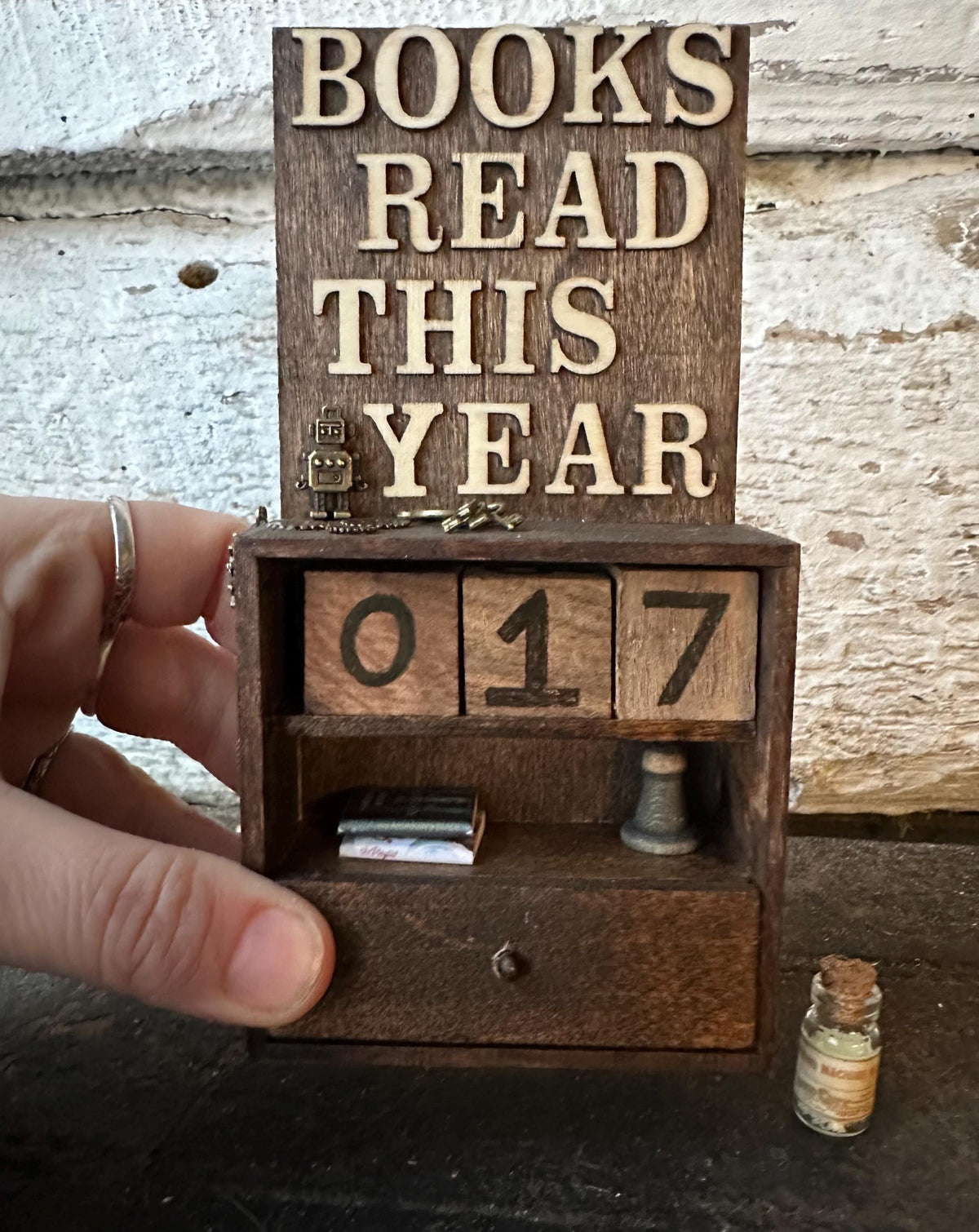 Mini Books Read Tracker Shelf
