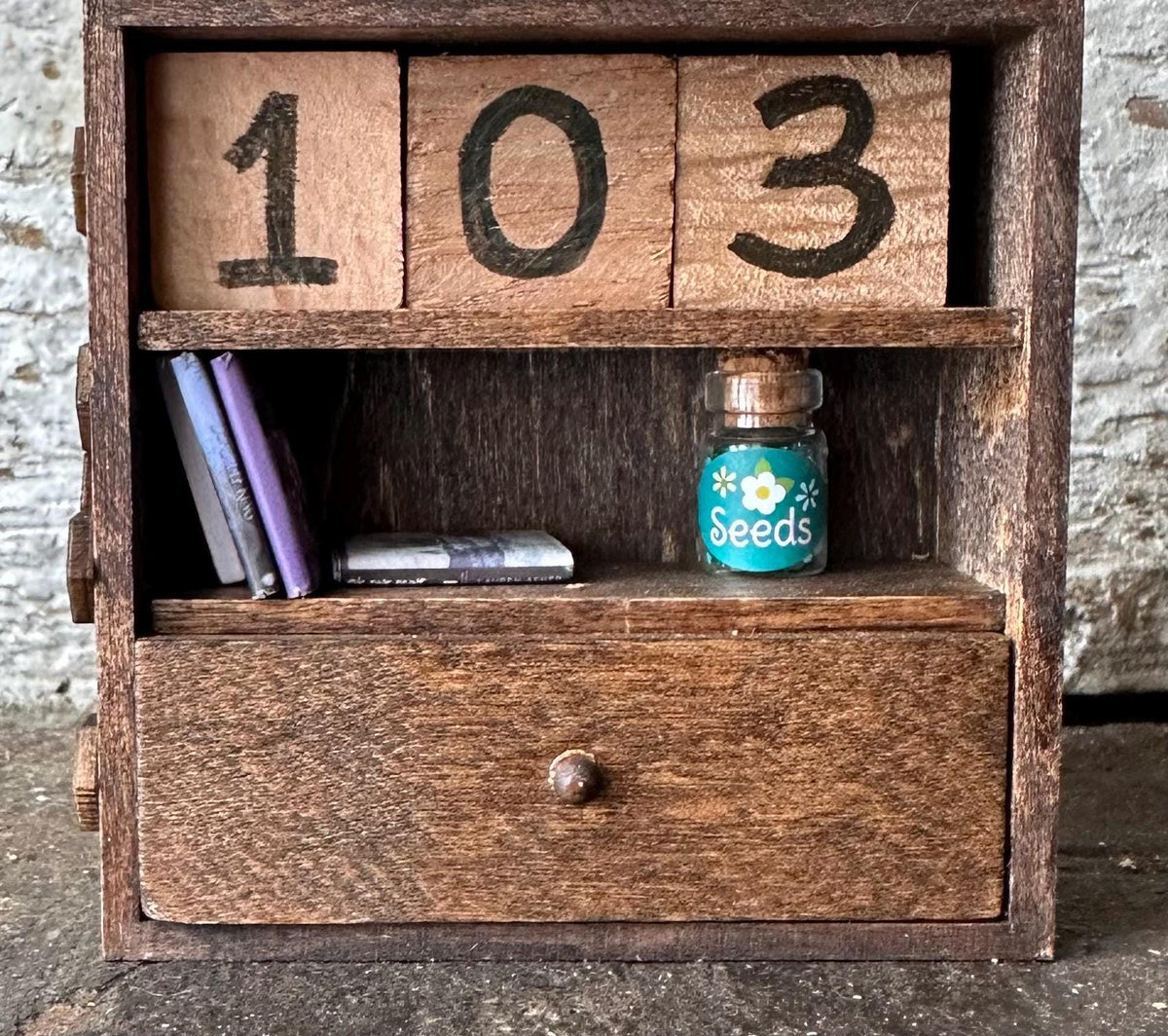 Rustic Book Counter