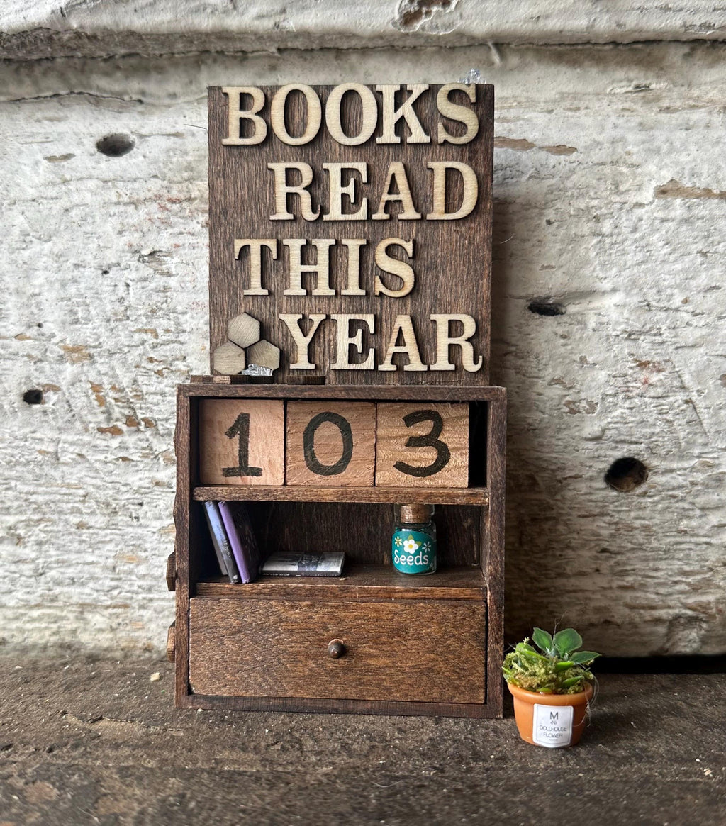 Rustic Book Counter