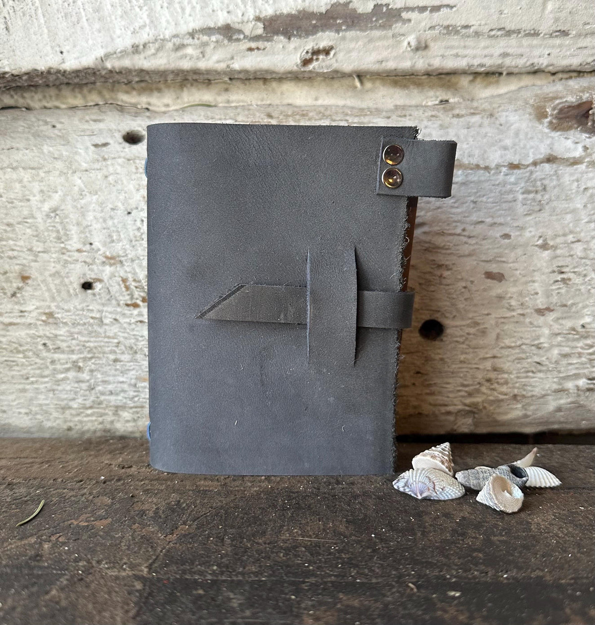 Suede Blue Leather Journal