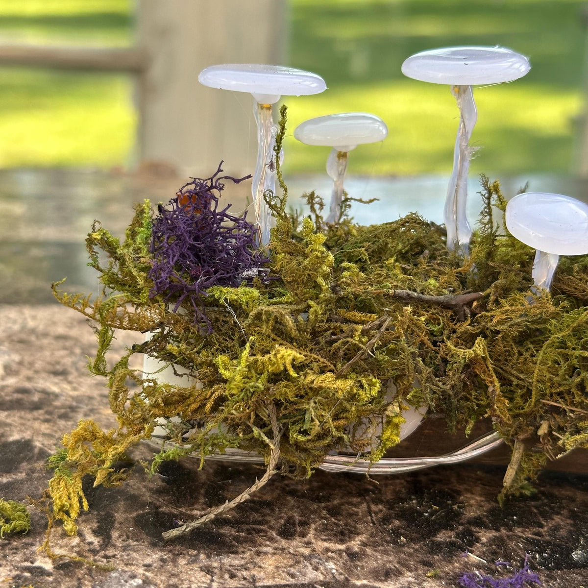 Glowing Mushroom Log – Purple
