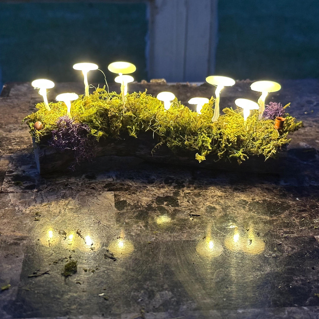 Glowing Mushroom Log – Purple