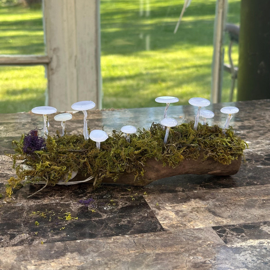 Glowing Mushroom Log – Purple