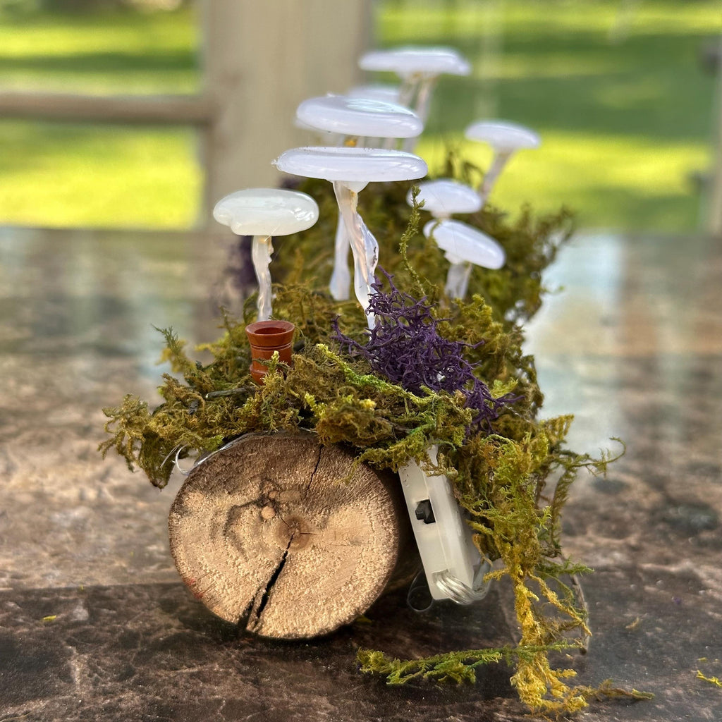 Glowing Mushroom Log – Purple
