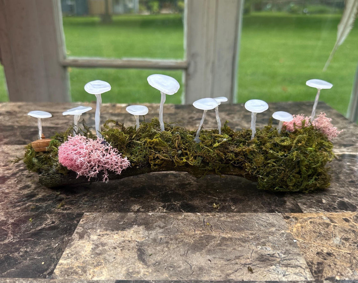 Glowing Mushroom Log – Light Pink