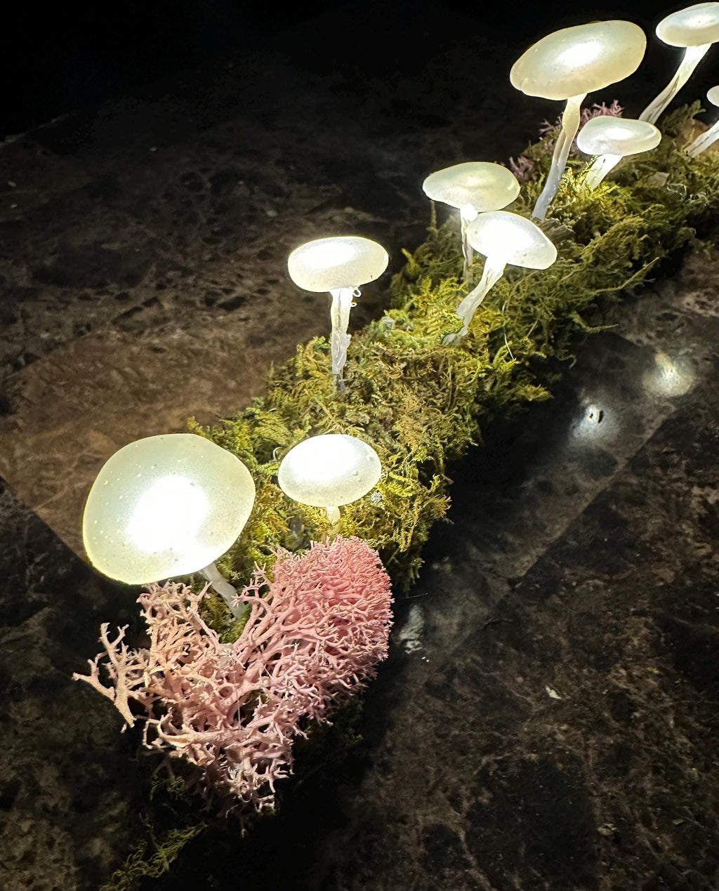 Glowing Mushroom Log – Light Pink